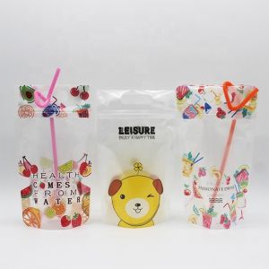 Buy cheap Transparent ISO9001 Liquid Spout Pouch 100 Microns ziplockk Drink Pouches from wholesalers