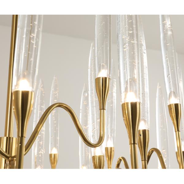 Luxury large gold chandelier Lighting Living Room Led Shop European Candle Chandelier(WH-CY-187)