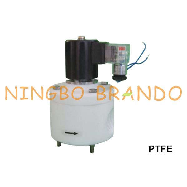 Quality 1'' Anti Corrosive Solenoid Valve PTFE Body 24V DC 220V AC for sale