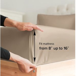 Extra Soft Woven Hotel Luxury Bed Sheets 1.5-2 Kg Deep Pockets Breathable