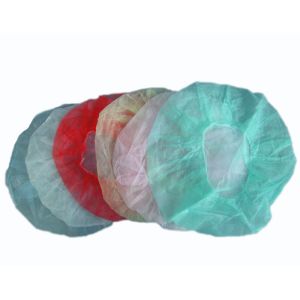 Disposable Bouffant Cap Non Woven Round Cap Double Elastic Band for Bouffant Cap