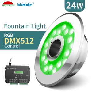 Buy cheap SMD3535 RGB DMX512 DC24V Led Fountain Light 50mm Nozzle from wholesalers