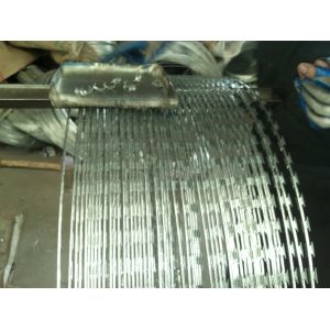 Buy cheap razor barbed wire protect barrier sentry frontier defense mesh fence high safe isolation military razor wire mesh fence from wholesalers