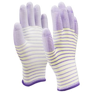 Buy cheap NBW-PT303 Zebra Pattern PU Palm Gloves 13 Gauge Protection from wholesalers