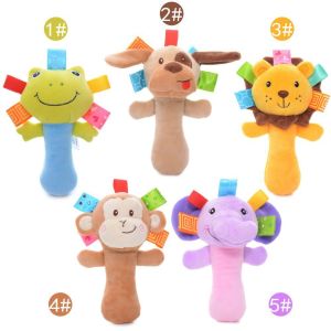 Buy cheap Plush Dog Frog Monkey Baby Rattles Toys for Kids / Infant Developmental Training Toy product