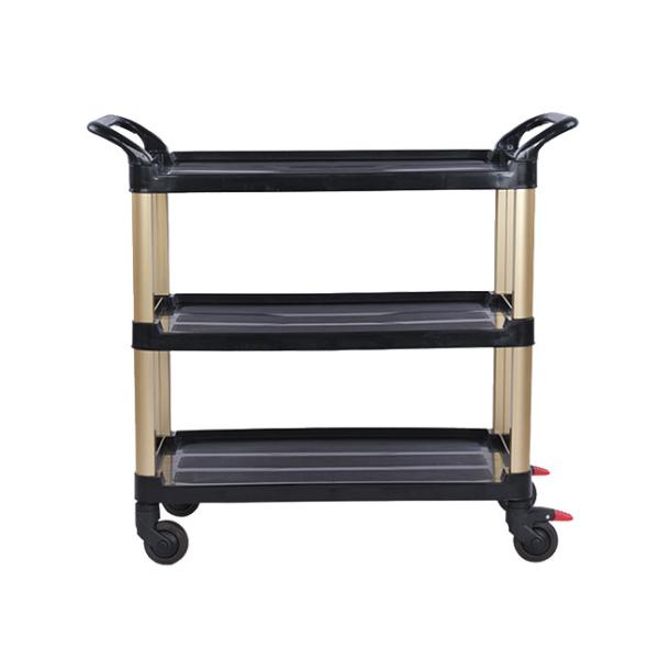Buy cheap Three Tier Dinning Folding Flatbed Trolley Silent Robust 120KG Load from wholesalers