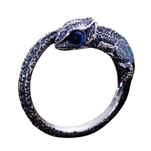 Quality Womens and Mens Chameleon Retro Sterling Silver Ring(XH056032WBLUE) for sale