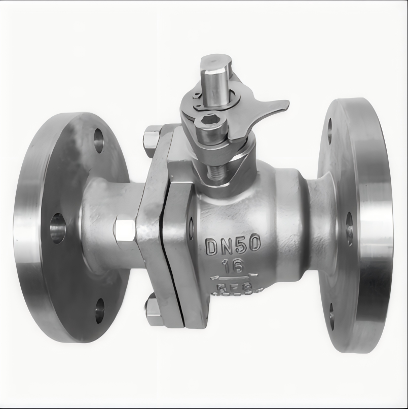 Buy cheap Flanged ball valve two-piece soft-seal floating ball valve Q41F manual 304L stainless steel ball valve from wholesalers