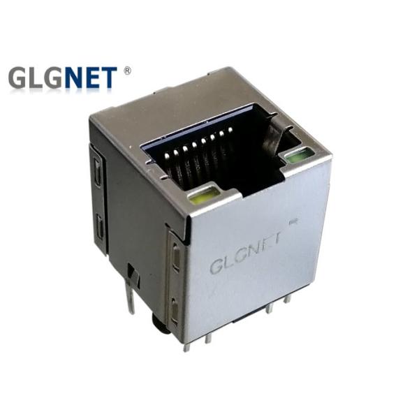 Though Hole Magnetic RJ45 Connector Single Port With Green Yellow LED