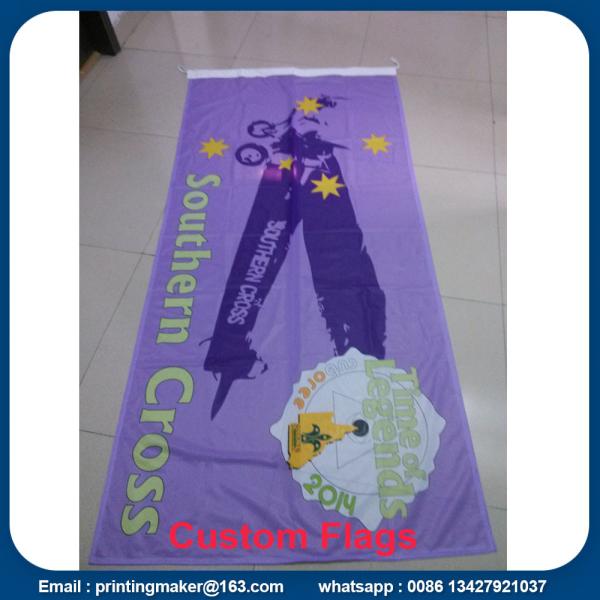 Quality Custom 110 G Knitted Polyester Fabric Advertising Flags for sale
