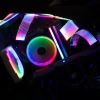 China Computer Case Gaming RGB Cable 24pin RGB Synchronization Extension Cable Male to Female Connector For  Computer Gaming Case for sale