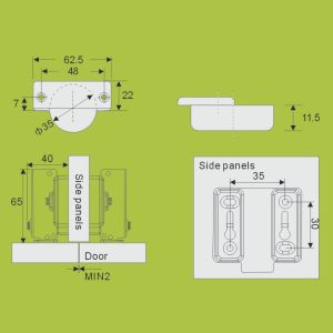 Buy cheap free samples furniture hardware cold-rolled steel hinge half-overlay from wholesalers