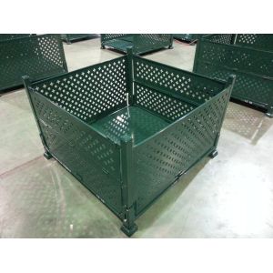 Buy cheap 1500KG Capacity Stackable 6.0mm Folding Wire Mesh Container from wholesalers
