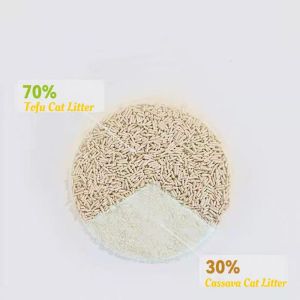 Buy cheap Pet Product Cat litter Manufacturer High Quality One Second Clumping Tofu Cassava Mixed Cat Litter from wholesalers