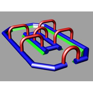 Buy cheap Popular And Fashionable Inflatable Amusement Park With Race Track Playground from wholesalers