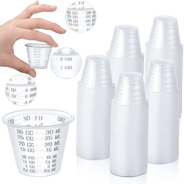 Medicine Cups Clear Transparent Disposable Cups PP Plastic Medicine Dispenser