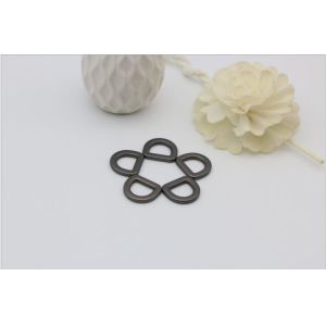 New style matte gun metal color flat meat d ring buckle 12 mm for bags