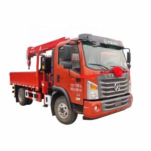 Buy cheap DAYUN Telescopic Boom Crane Truck Mounted 4 Tons Folding Crane from wholesalers