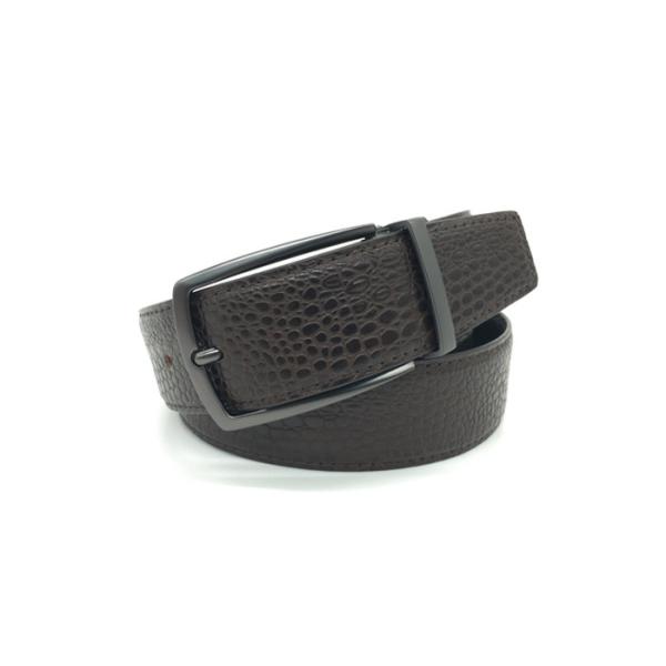 Buy cheap Brown / Black Color Mens Reversible Belt 3.3m Width With Croc And Grainy Pattern Strap from wholesalers