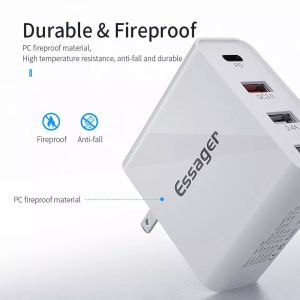 Buy cheap Essager 2021 Earl 48W USB Type C 4 Ports 18W 48W Fast Charging Pd Wall Charger For Mobile Phone With Cable from wholesalers
