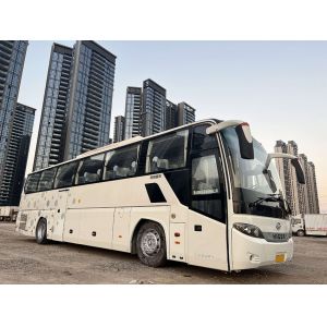 Buy cheap White Large Used Passenger Bus 47 Seats Pre Owned Bus with Manual Transmission Type from wholesalers