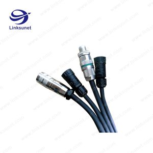 Buy cheap M12 Male connector and composite multi - fiber Flat cable wiring harness Custom processing from wholesalers