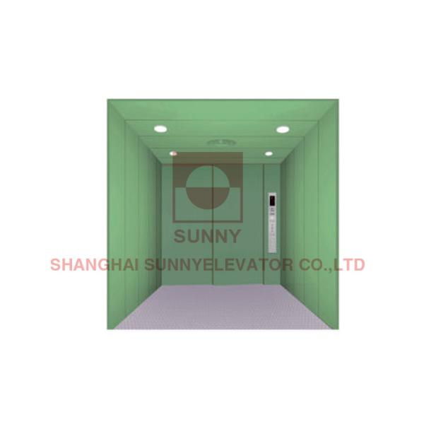 Quality Machine Roomless MRL Freight Elevator With Steel Plate Floor for building for sale
