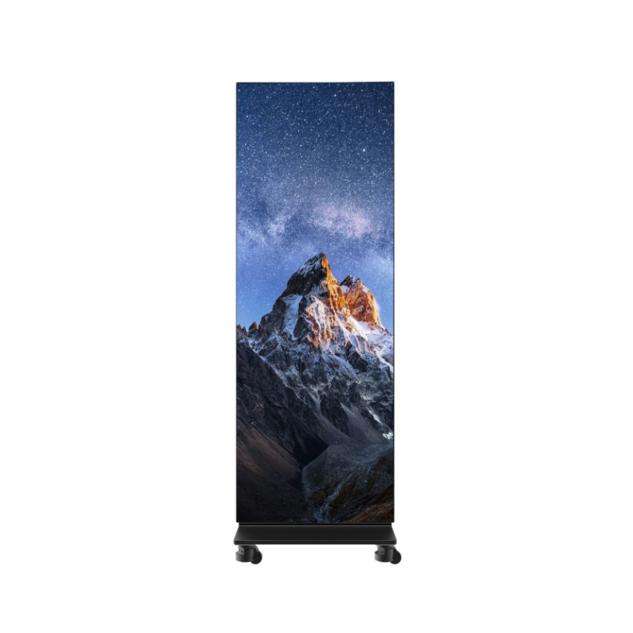 Quality P1.25 Smart LED Poster Display Foldable Easy To Move Cabinet 1x5 with Die-casting Aluminum Material for sale Buy cheap P1.25 Smart LED Poster Display Foldable Easy To Move Cabinet 1x5 with Die-casting Aluminum Material product