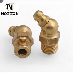 Buy cheap Female Connection 90 Degree Nipple Grease Fitting for White Grease Gun Nozzle and Customized Size Grease Hose from wholesalers