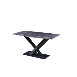 Buy cheap Grey 150x80x77cm 6 Seater Dining Table With Marble Top from wholesalers