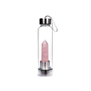 Buy cheap High Borosilicate Glass Drinking Bottles With Hexagonal Crystal Column product