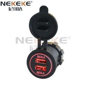 Buy cheap Waterproof 12V 24V QC3.0 Power Socket , Dual Port USB Socket For Car Charger from wholesalers