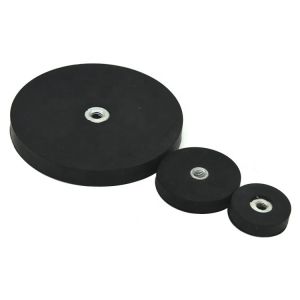 Buy cheap Durable Black Rubber Coated Neodymium Magnets Abrasion Resistance from wholesalers