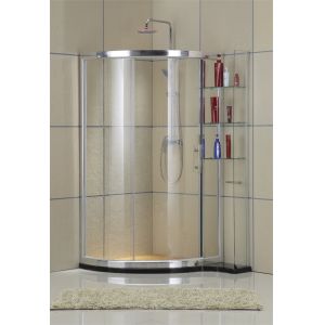 China Customizable Outside Shelf Glass Shower Doors Qudrant one Sliding Tempered Glass on sale