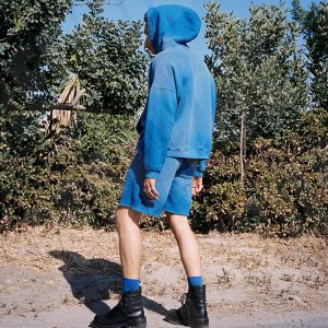 Buy cheap Custom Sun Faded French Terry Sweatsuits Acid Wash 100% Cotton Hoodie Distressed Cut Edge Shorts Jogger Sets Tracksuit for Men from wholesalers