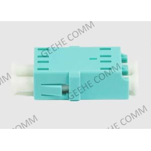 Multimode LC PC / UPC OM3 Aqua Fiber Optic Cable Adapter