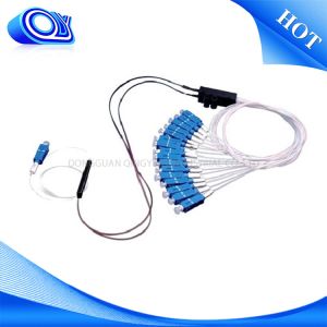 Buy cheap 1 X 4 PLC Steel Tube Optical PLC Splitter Singlemode / Multimode 1x16 plc splitter SC UPC connector from wholesalers