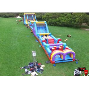 Giant Blow Up Obstacle Course PVC Material 30m*5m*5m Flexible Combo Modules