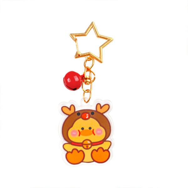 Christmas Festival Custom Acrylic Keychain Key Ring Transparent Cute Cartoon