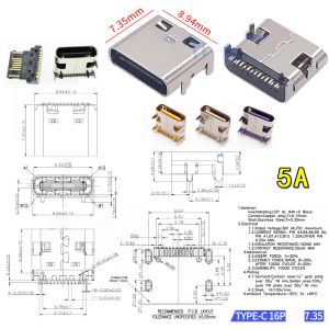 Buy cheap USB 3.1 Type C Female Socket 6P 9P 14P 16P 24P Charging Port Jack Connector from wholesalers