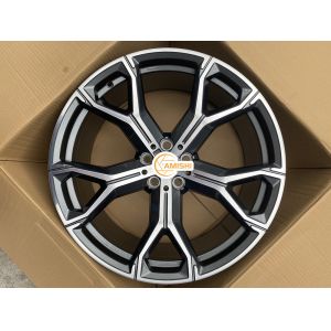 Buy cheap 5 Double Spoke 21 Inch Alloy Wheels , Glossy 9.5J Alloy Rims For BMW product