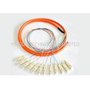 Buy cheap Multimode MM SC / PC Fiber Optic Pigtail simplex Bundle Fanout 850nm from wholesalers