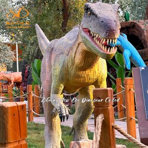 Large Vivid Animatronic Dilophosaurus Dinosaur Model For Dino Park
