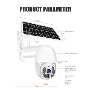Buy cheap Night Vision Solar Security PTZ Camera Tuya Wifi / 4G Cloud Storage IP Camera from wholesalers