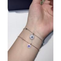 Buy cheap S925 Silver Rhodium Evil Blue Eye Necklace Talismans Chain 5A Zirconia product
