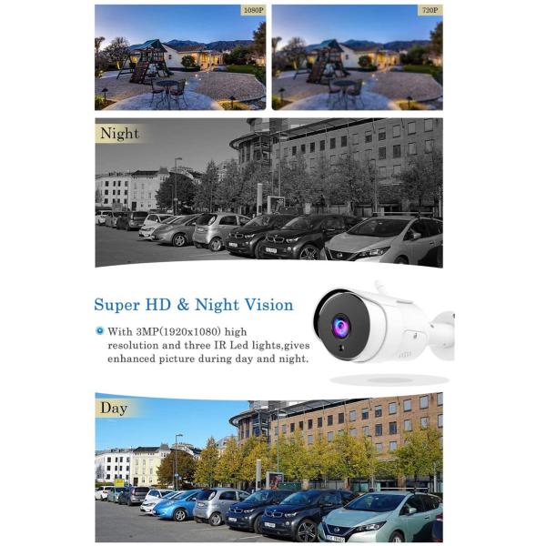 Surveillance Camera Waterproof Bullet Outdoor Camera 1080P with Night Version IP66(AK8641)