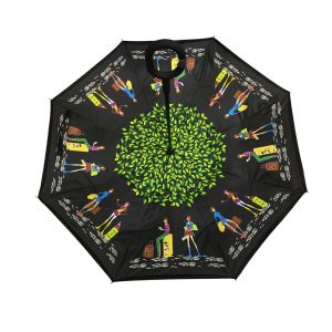 Buy cheap Custom C Handle Reverse Inverted Umbrella Windproof Double Layer from wholesalers