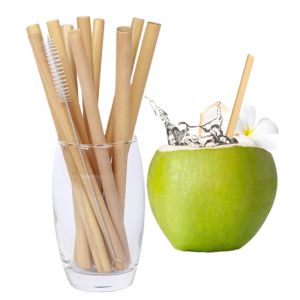 Buy cheap Biodegradable Minor Caliber Disposable Bamboo Straws 20cm Custom from wholesalers