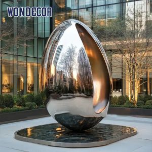 Buy cheap Polished Metal Egg Sculpture | Custom Landscape Art for Hotels, Resorts & Real Estate from wholesalers