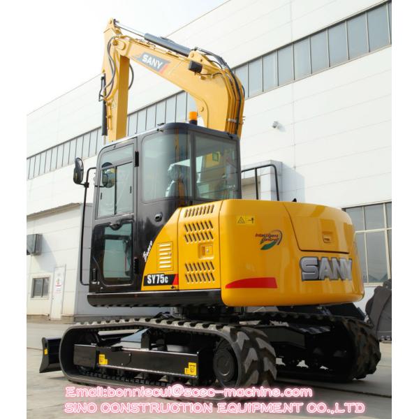 Quality SY75C  Mini 8 Ton 0.28m3 Hydraulic Crawler Excavator for sale